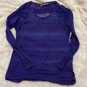 ATHLETA PURPLE LONG SLEEVE ATHLETIC TOP